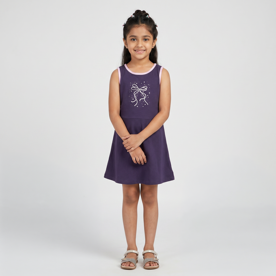 Girls Cotton Printed Dress