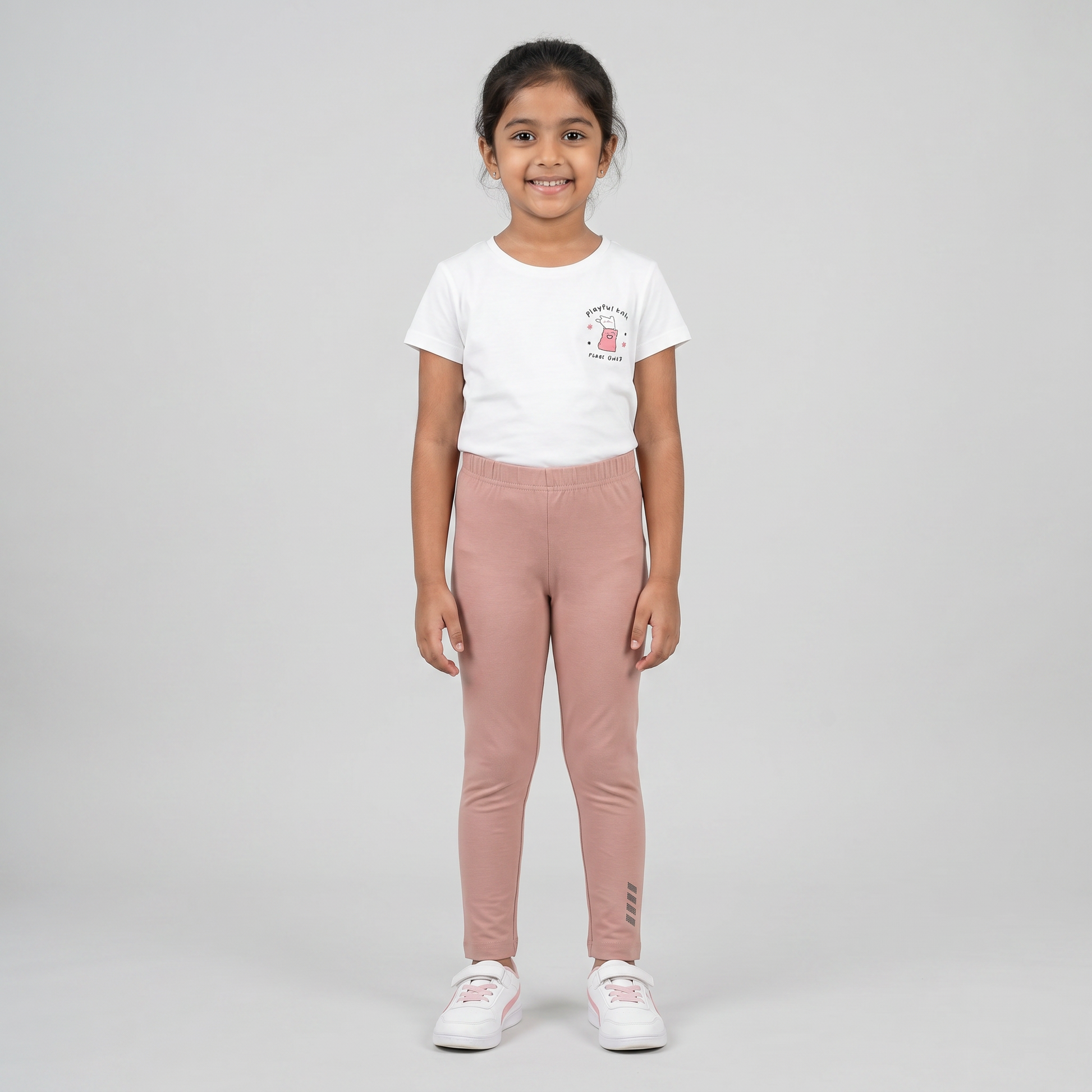 Girls Solid Playtime Leggings