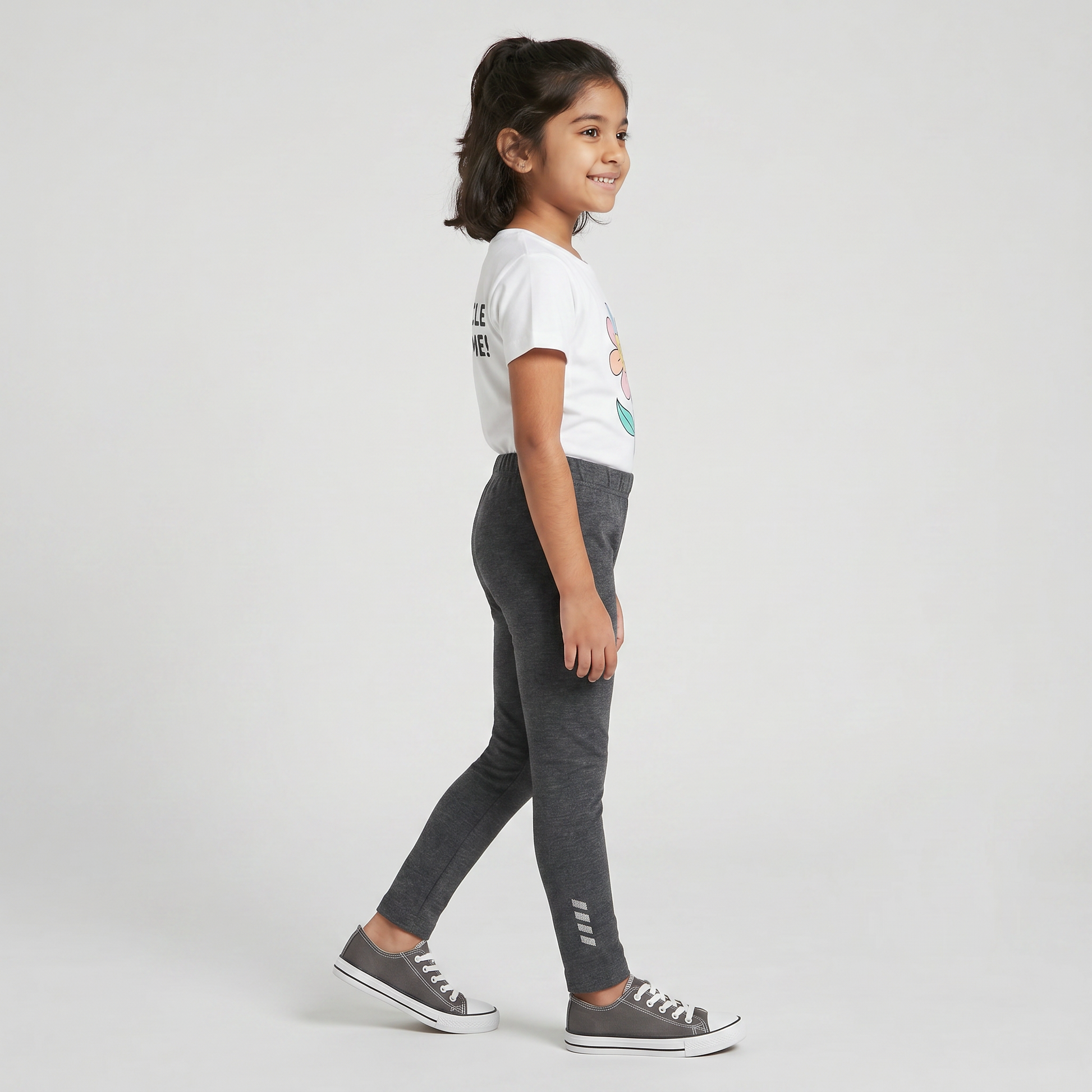 Girls Solid Playtime Leggings