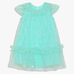 Girls Embellished Knee Length Fairytale A-Line Flared Dress