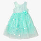 Girls Regular Fit Embellished Round Neck Sleeveless Frock