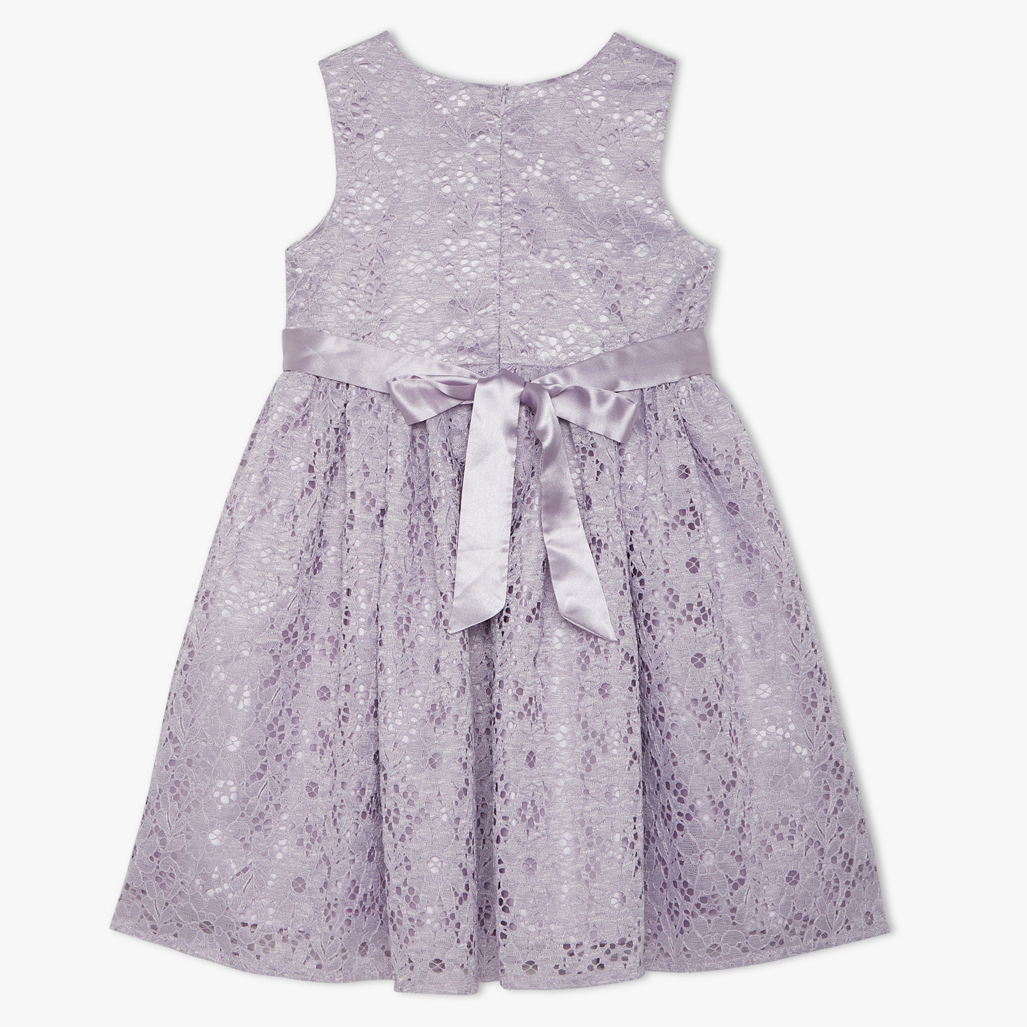 Girls Regular Fit Embellished Round Neck Dress