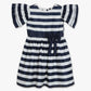 Girls Satin Striped Frock