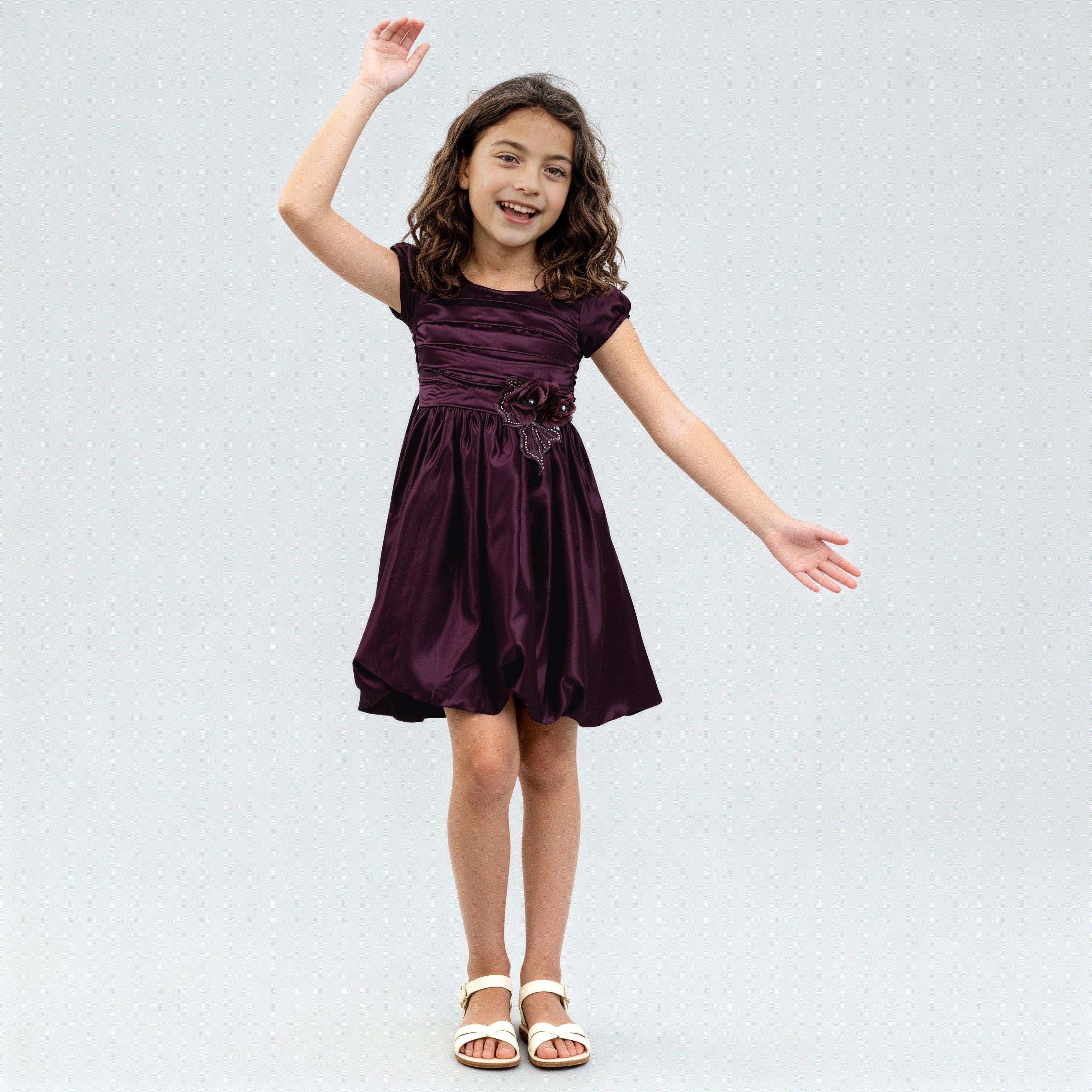 Girls Solid Party Frock