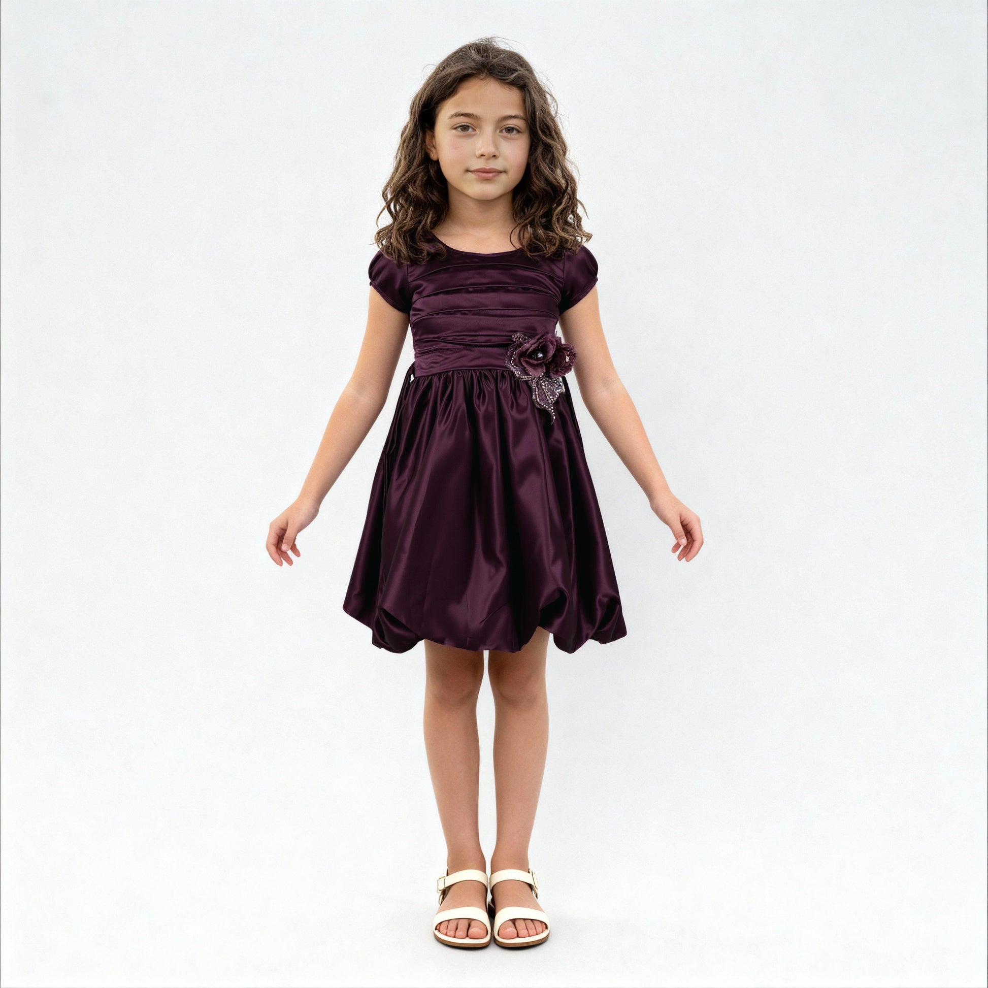 Girls Solid Party Frock
