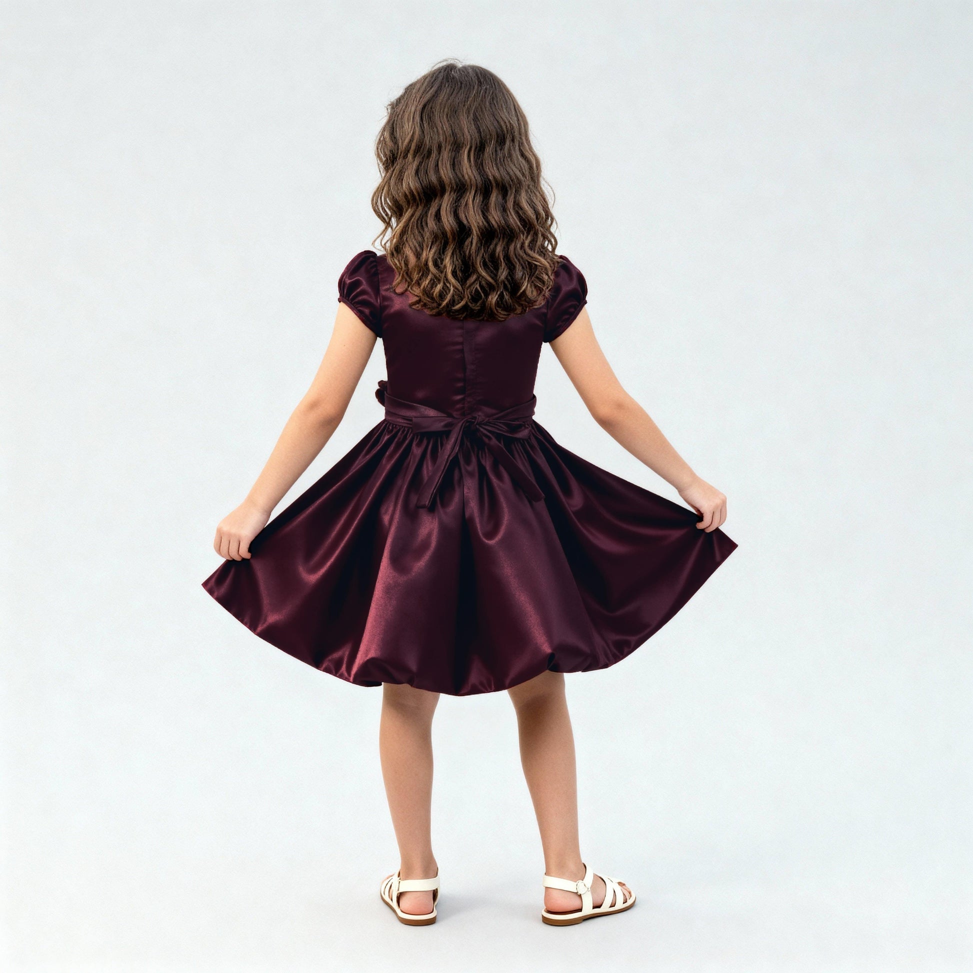 Girls Solid Party Frock