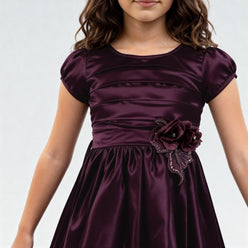 Girls Solid Party Frock