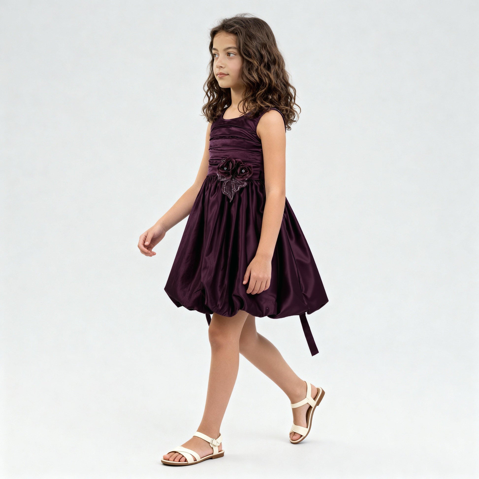 Girls Solid Party Frock