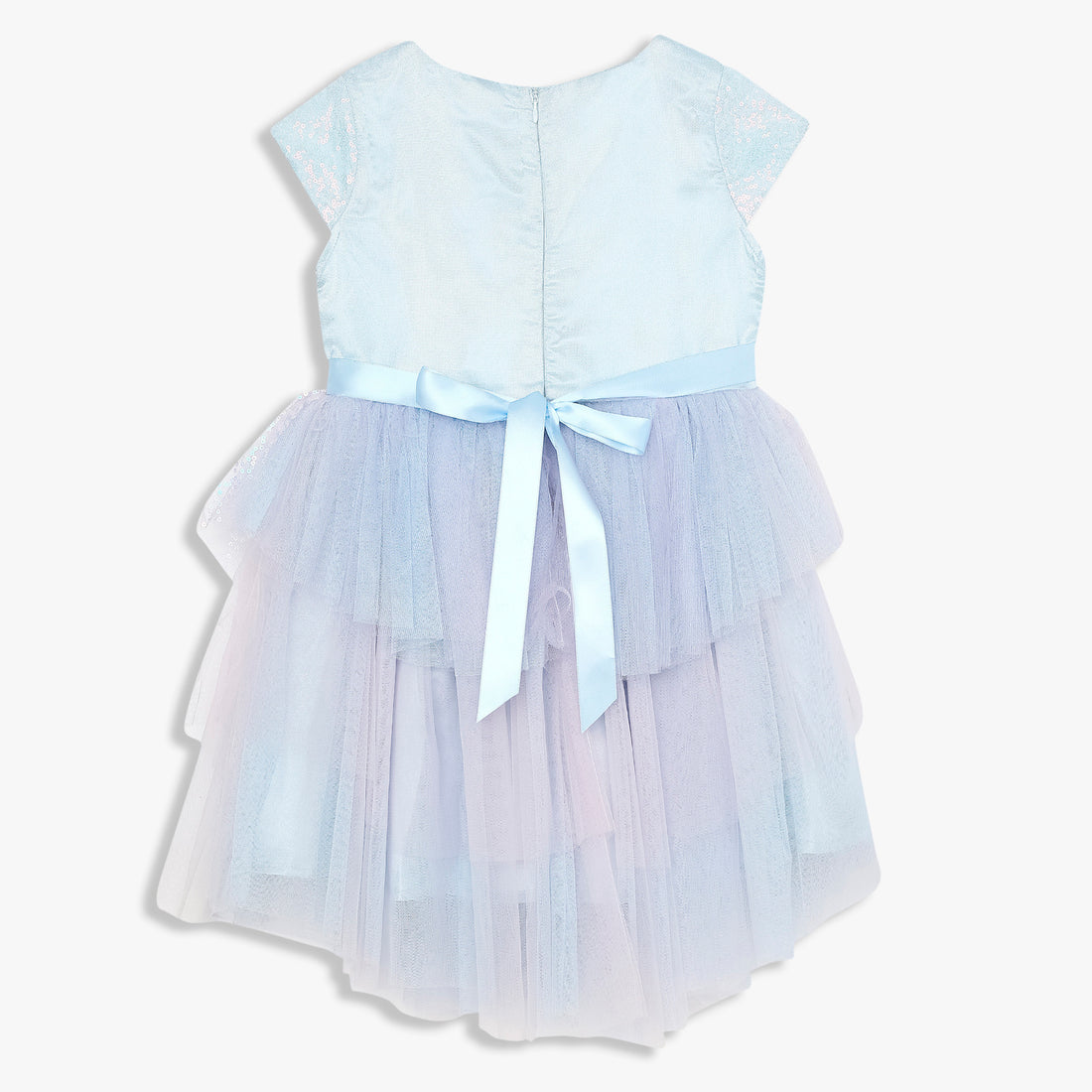 Girls Embellished Satin Party Frock 