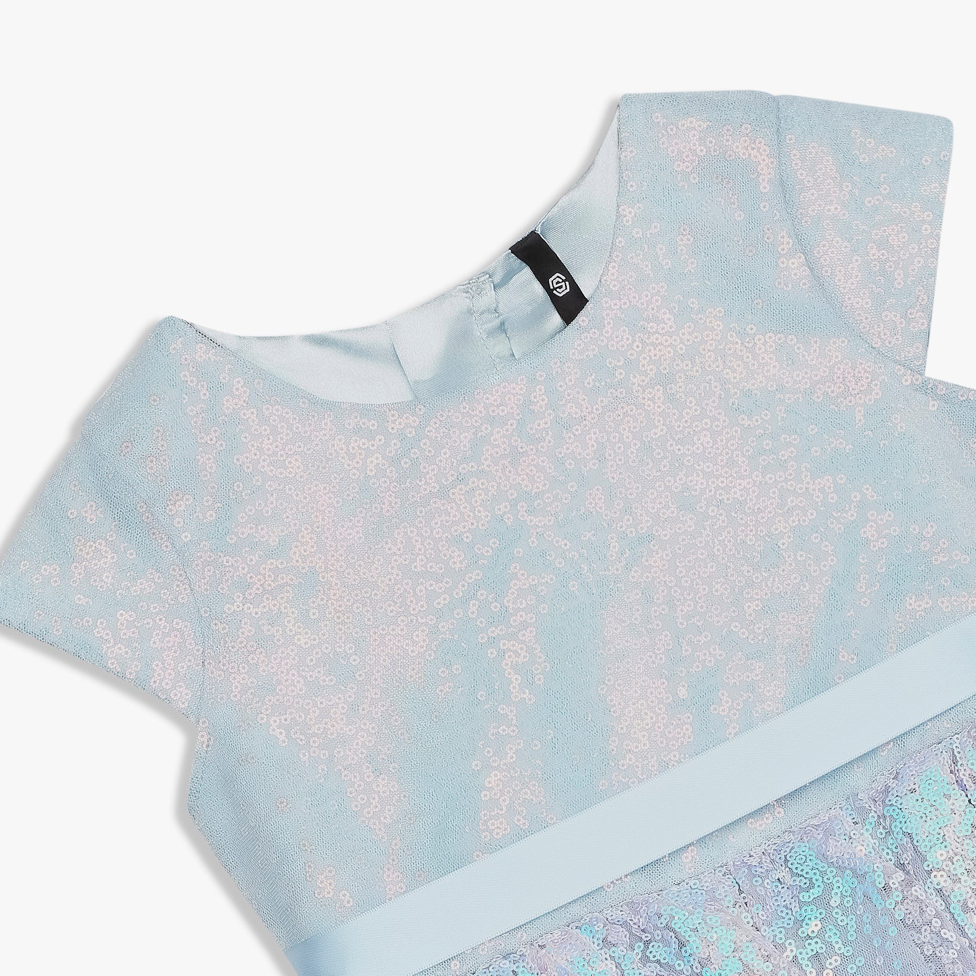 Girls Embellished Satin Party Frock 