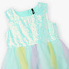 Girls Embellished Satin Party Frock
