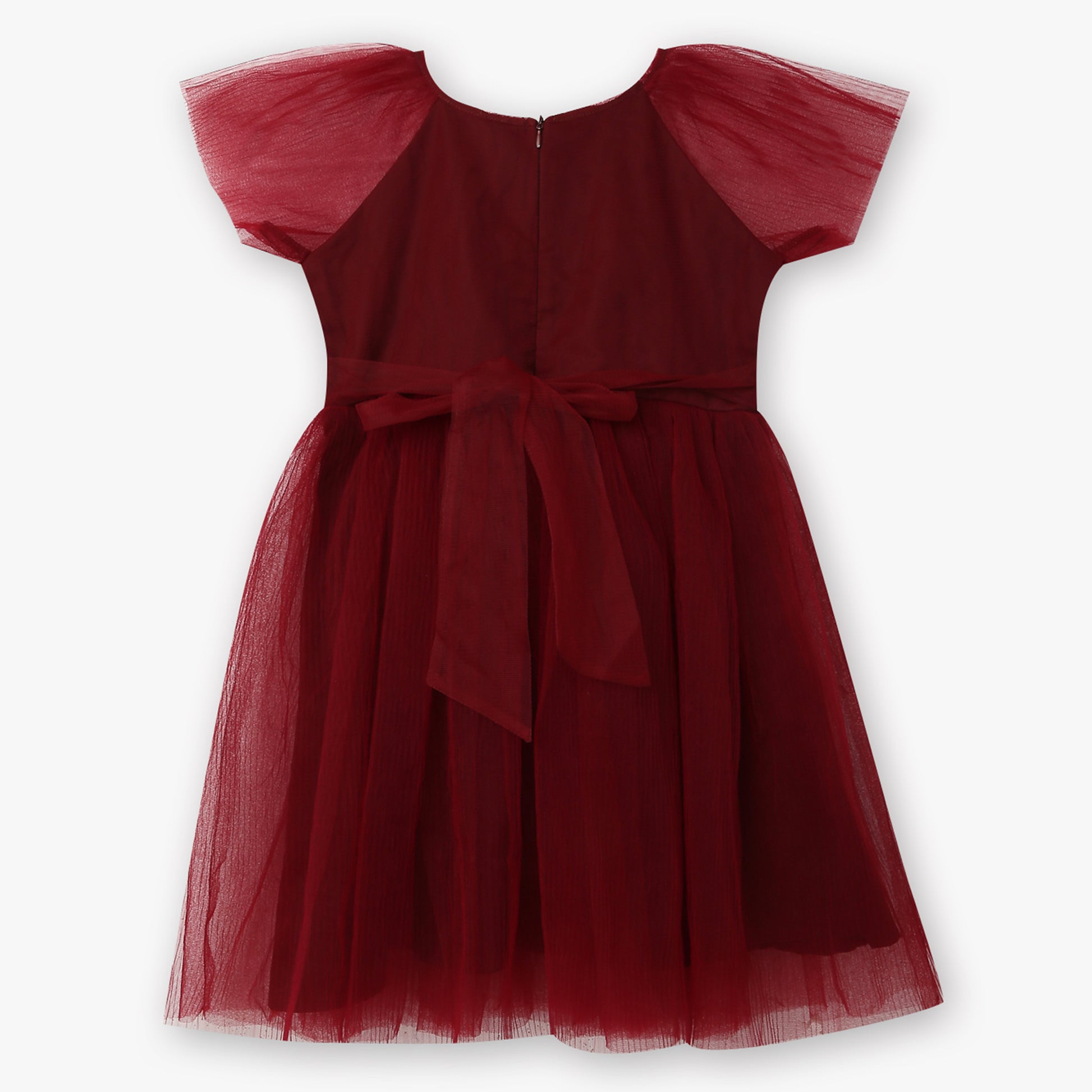 Girls Embellished Satin Party Frock