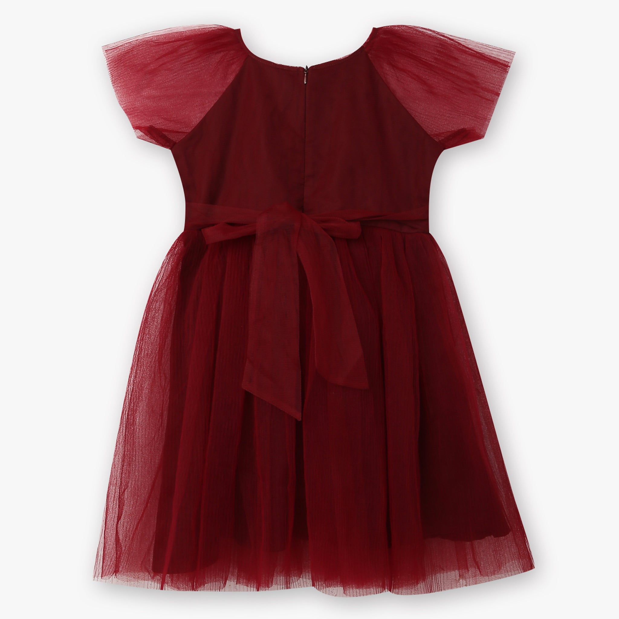 Girls Embellished Satin Party Frock