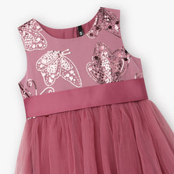 Girls Embellished Satin Party Frock