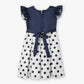 Girls Polka Dot Satin Party Frock