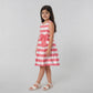 Girls Striped Satin Party Dress
