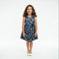 Girls Satin Printed Party Dress