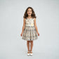 Girls Satin Printed Party Dress