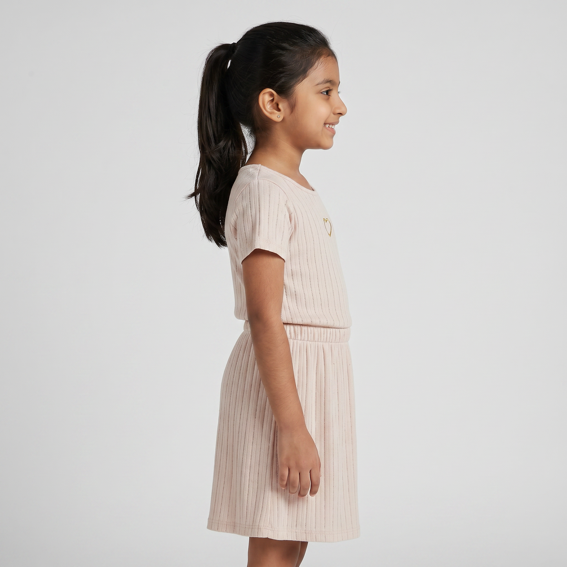 Girls Pointal Dress with Glitter Mesh
