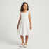 Girls Solid Lace Dress