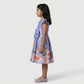 Girls Printed Party Satin Dress