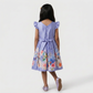 Girls Printed Party Satin Dress
