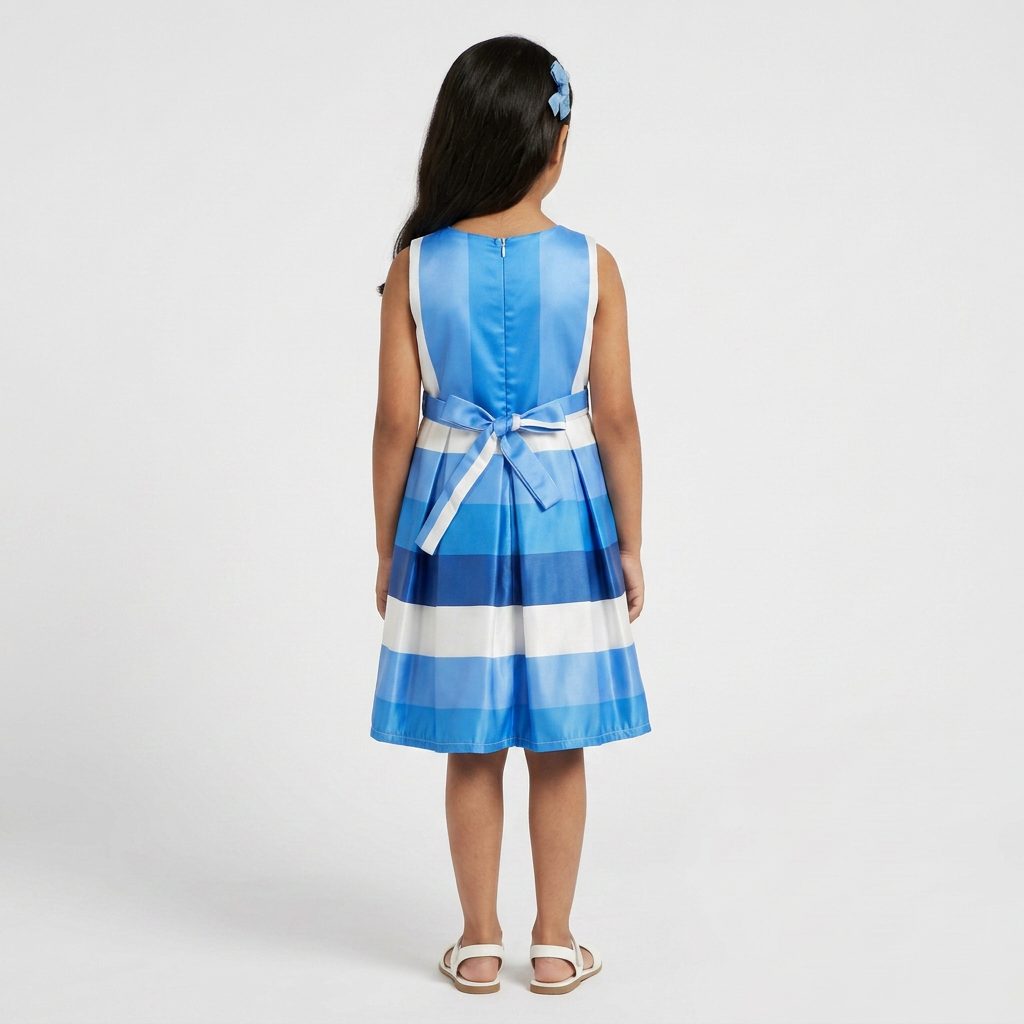 Girls Printed Flared Dress
