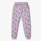 Girls Regular Fit Printed Crew Neck T-Shirt with Trackpant Sleepwear Set