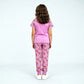 Girls Cotton T-Shirt with Trackpant Sleepwear Set