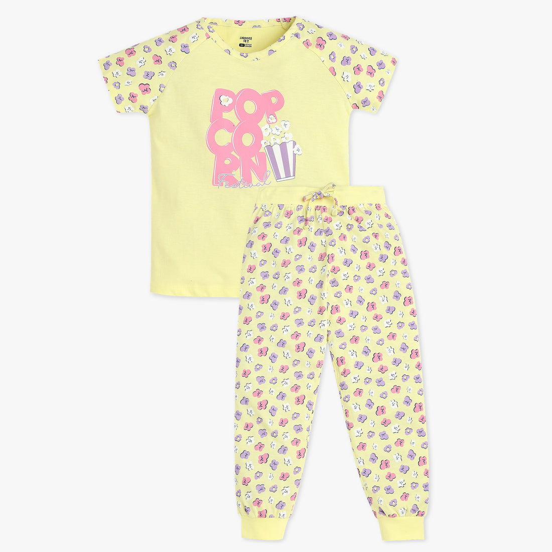 Buy Girls Regular Fit Printed Full Sleeve T-Shirt With Trackpant Sleepwear Set  - Style Union