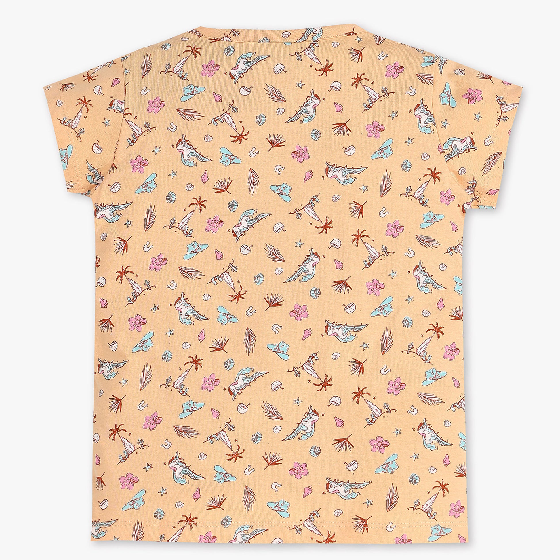 Buy Girls Regular Fit All Over Print Full Sleeve T-Shirt With Trackpant Sleepwear Set  - Style Union