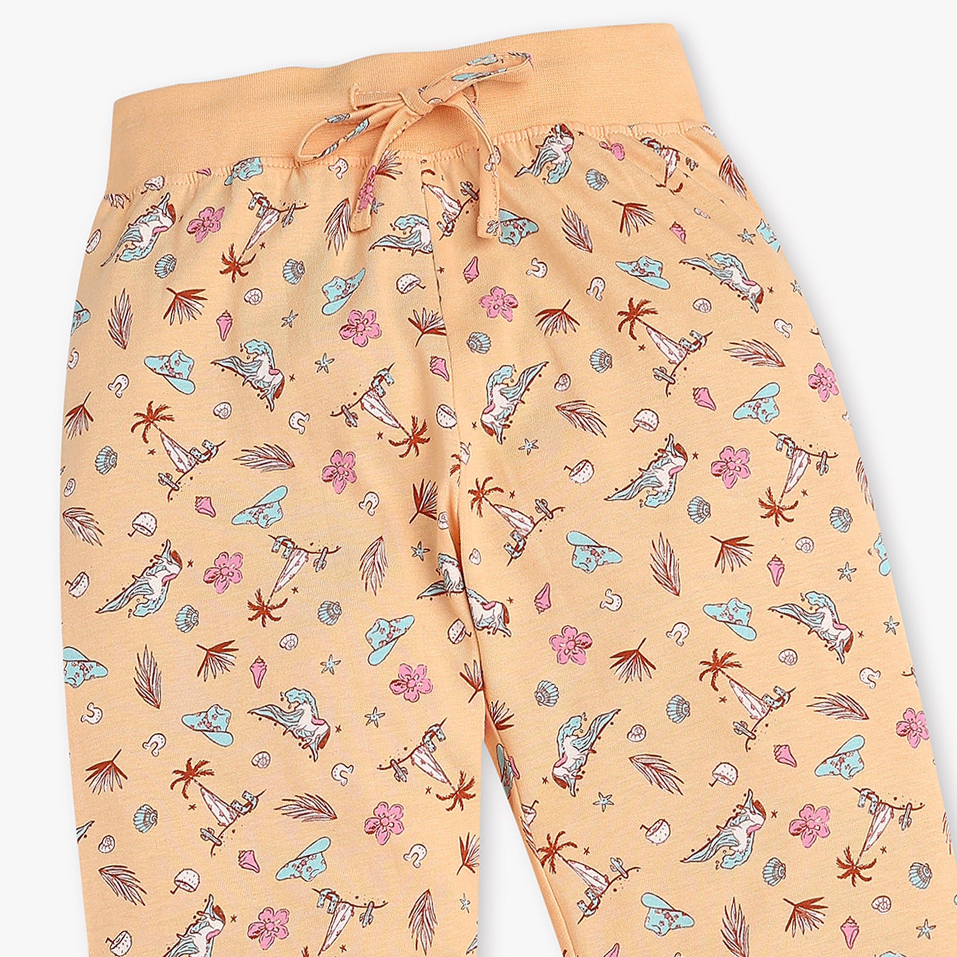 Buy Girls Regular Fit All Over Print Full Sleeve T-Shirt With Trackpant Sleepwear Set  - Style Union