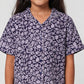 Girls Printed T-Shirt with Shorts Sleepwear Set