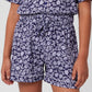 Girls Printed T-Shirt with Shorts Sleepwear Set