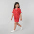 Girls Printed T-Shirt with Shorts Sleepwear Set
