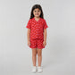 Girls Printed T-Shirt with Shorts Sleepwear Set