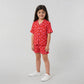 Girls Printed T-Shirt with Shorts Sleepwear Set