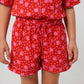 Girls Printed T-Shirt with Shorts Sleepwear Set