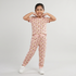 Girls Cotton Printed T-Shirt with Trackpants Sleepwear Set