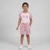 Girls Cotton Printed T-Shirt with Shorts Sleepwear Set