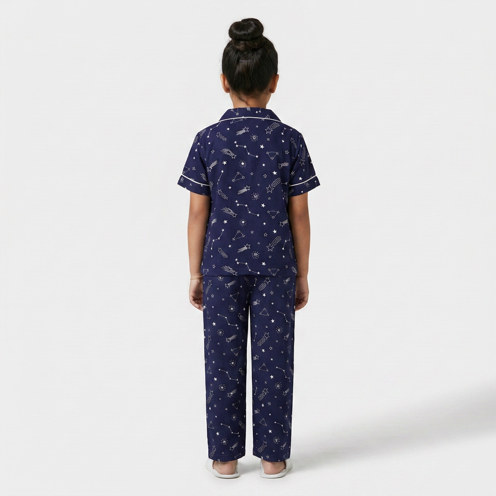 Girls Galaxy Shirt with Pjyama Sleepwear Set