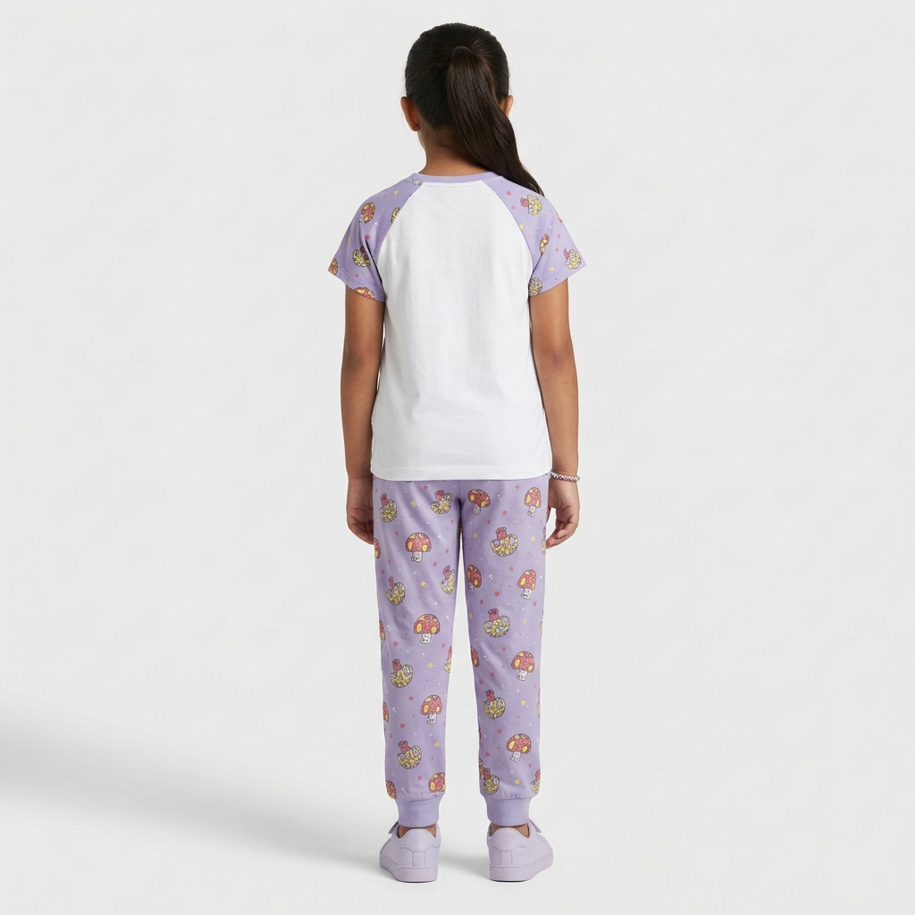 Girls Cotton Printed Sleepwear Set