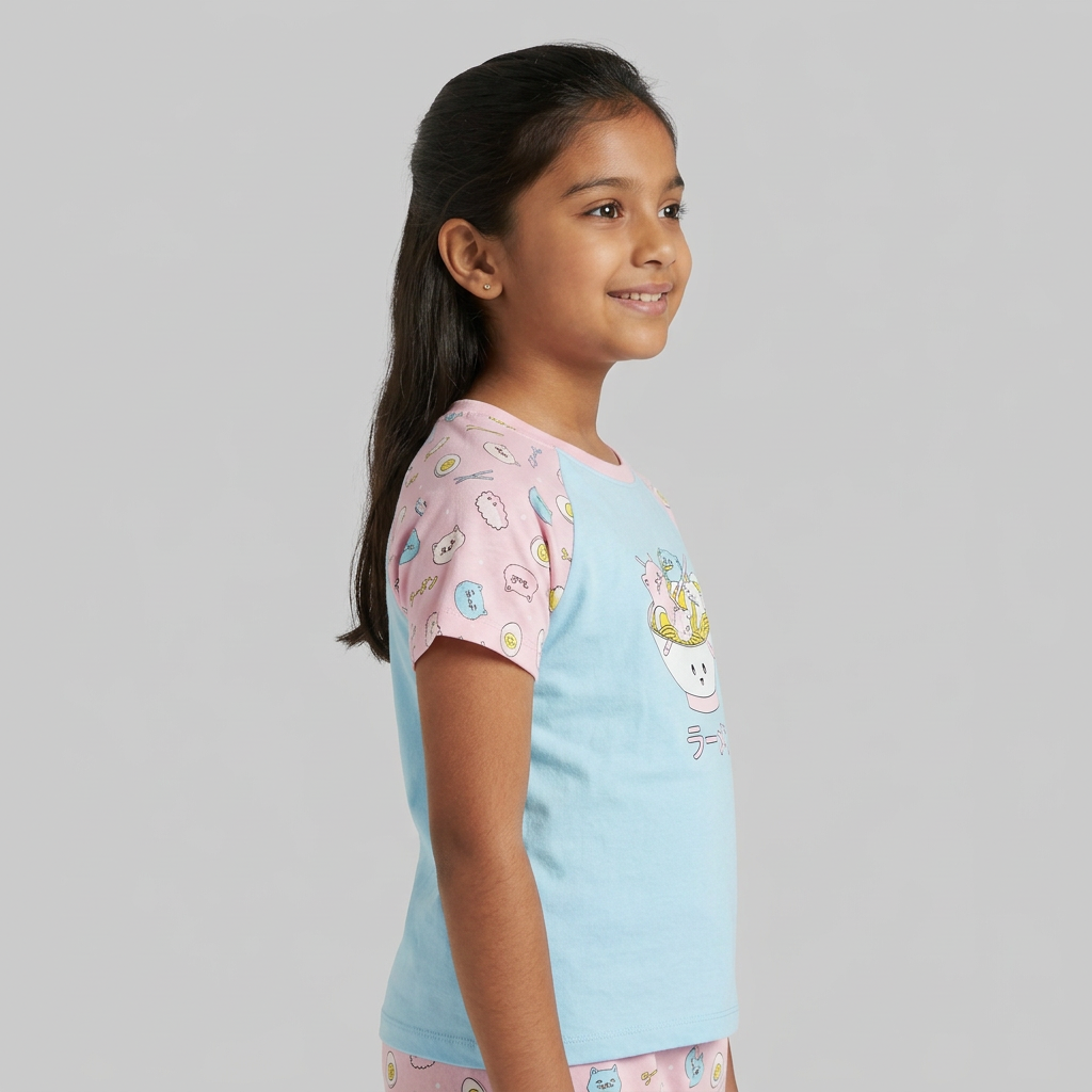 Girls Cotton Printed Sleepwear Set