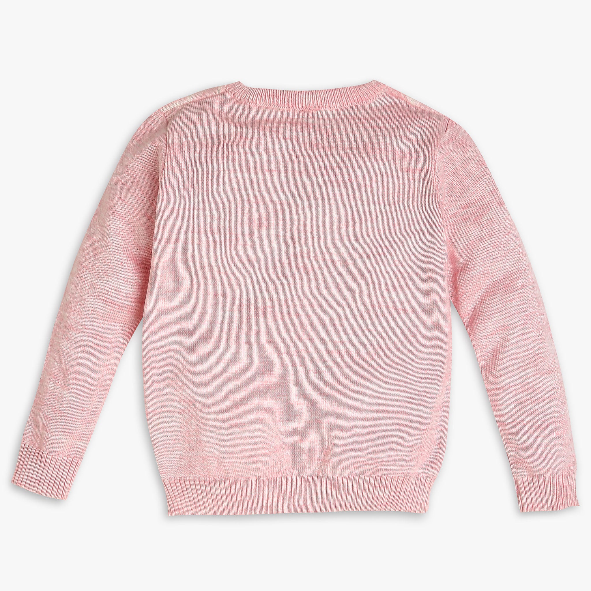 Girls Regular Fit Jacquard Sweater