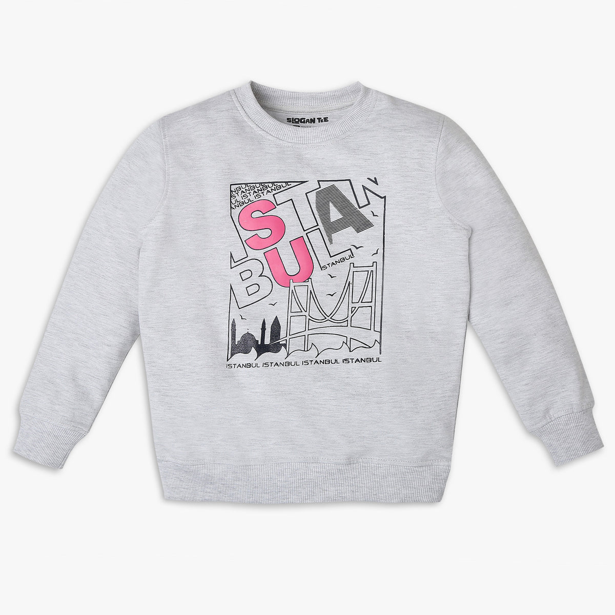 Girls Regular Fit Printed Sweatshirt