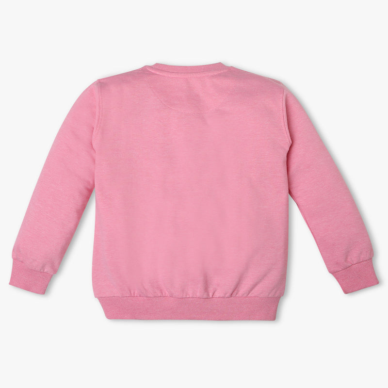 Girls Regular Fit Embroidered Sweat Tees