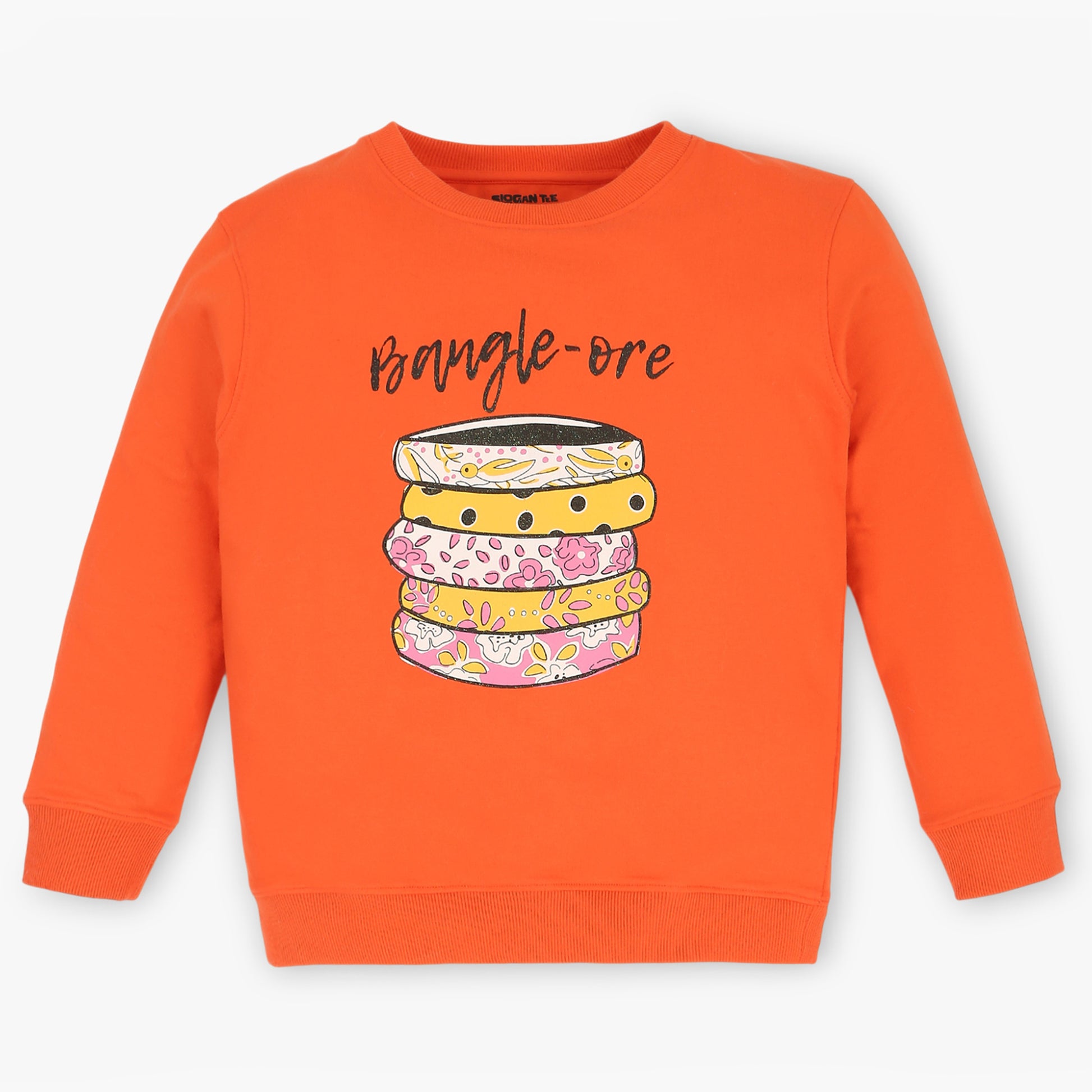 Girls Graphic Cotton Polyester Sweat Tee