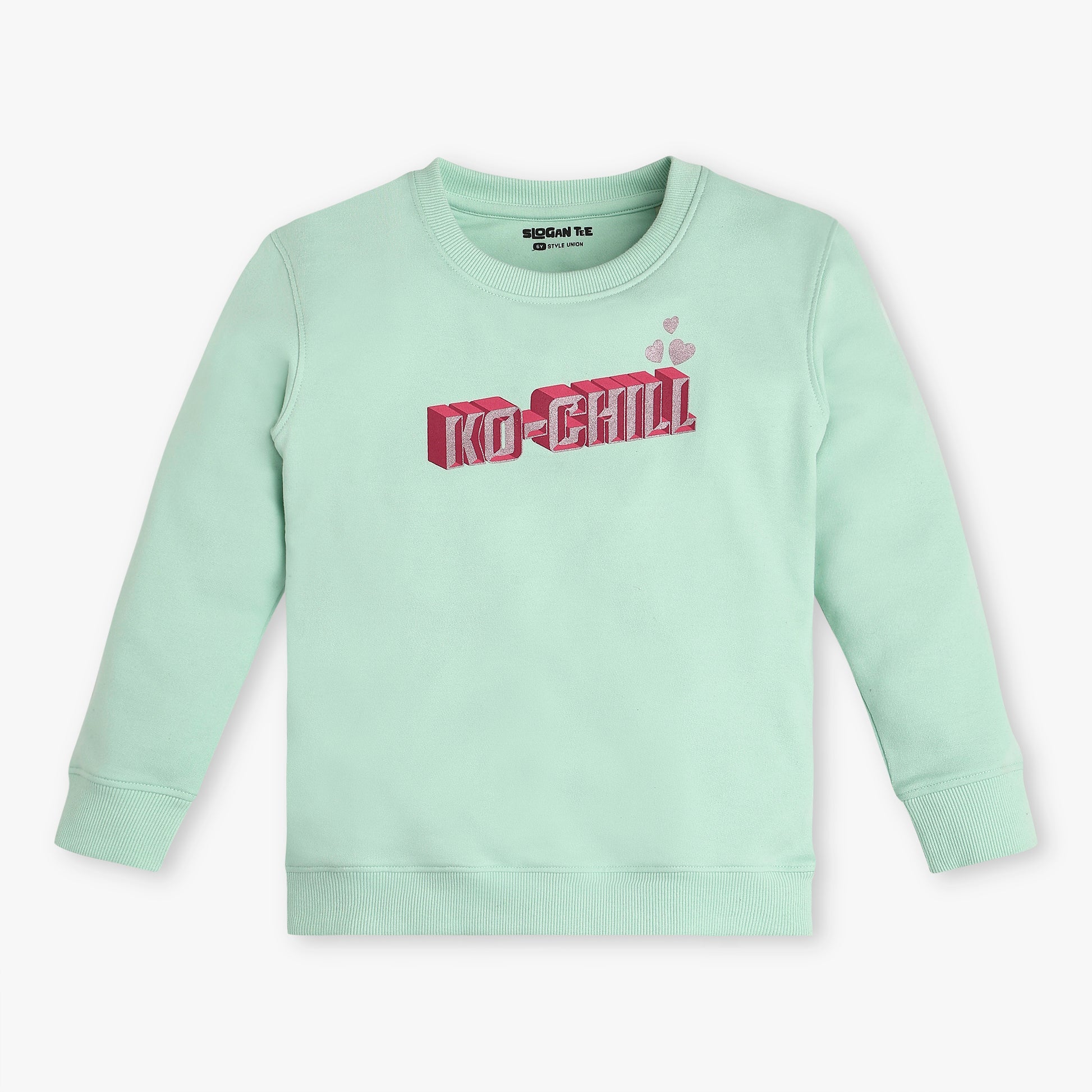 Girls Graphic Cotton Polyester Sweat Tee