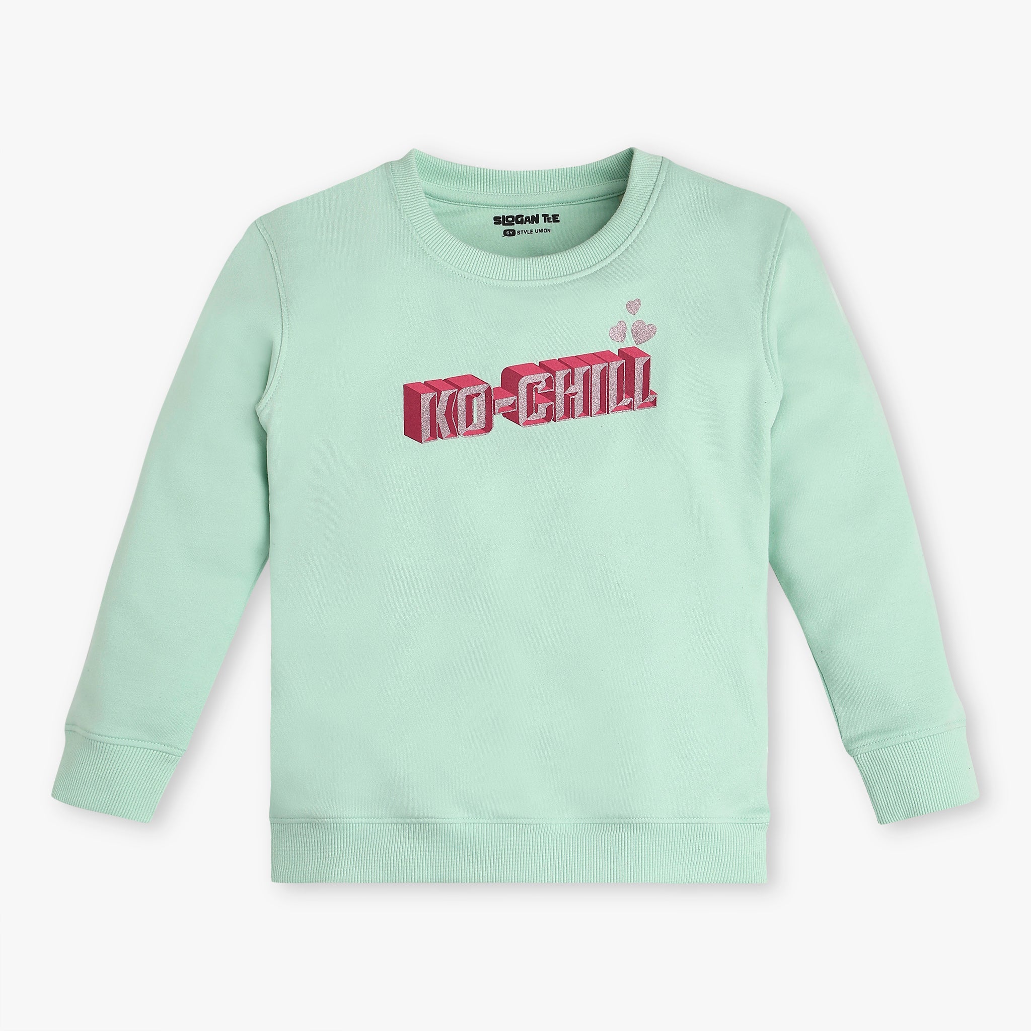 Girls Graphic Cotton Polyester Sweat Tee