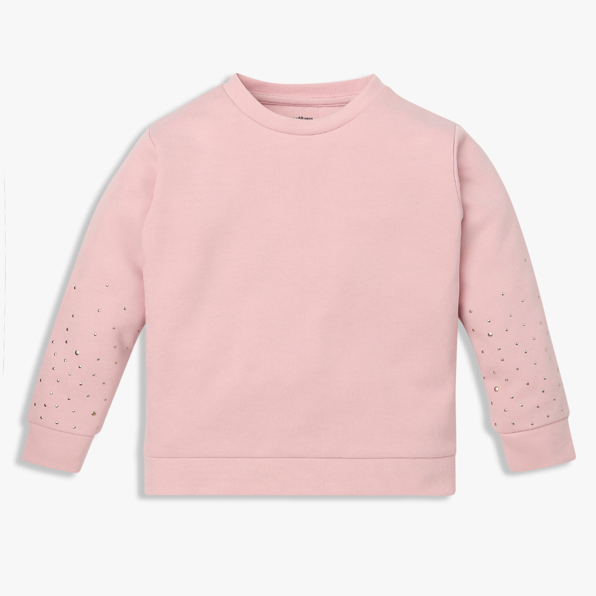 Girls Embellished Cotton Pop Sweat Tee